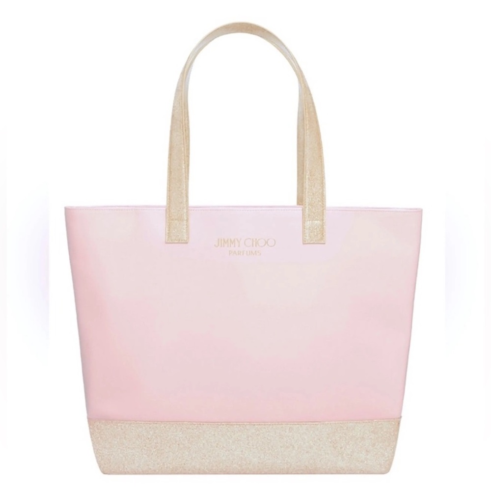 NWT Jimmy Choo Blush and Glittering Gold Tote